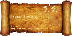 Trapp Ibolya névjegykártya